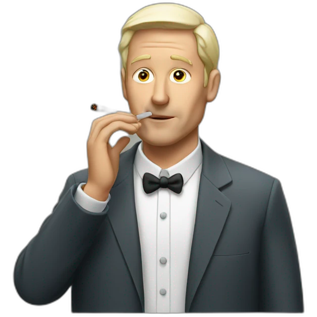 White man smoking emoji
