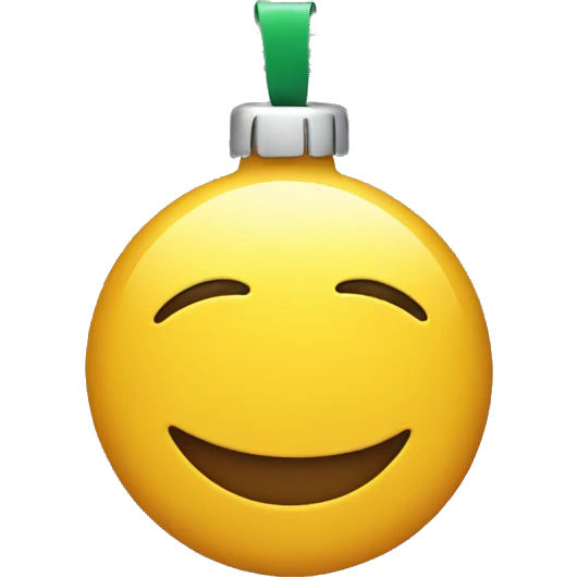 one smiley with string lights wrapped around it, christmas theme emoji