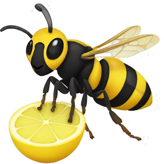Wasp eating lemon emoji