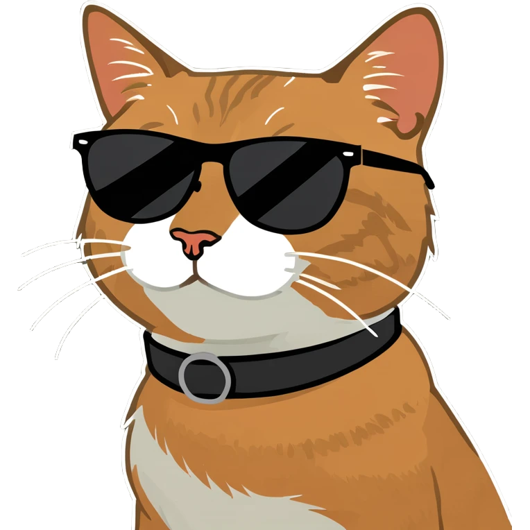 Cat with sunglasses emoji