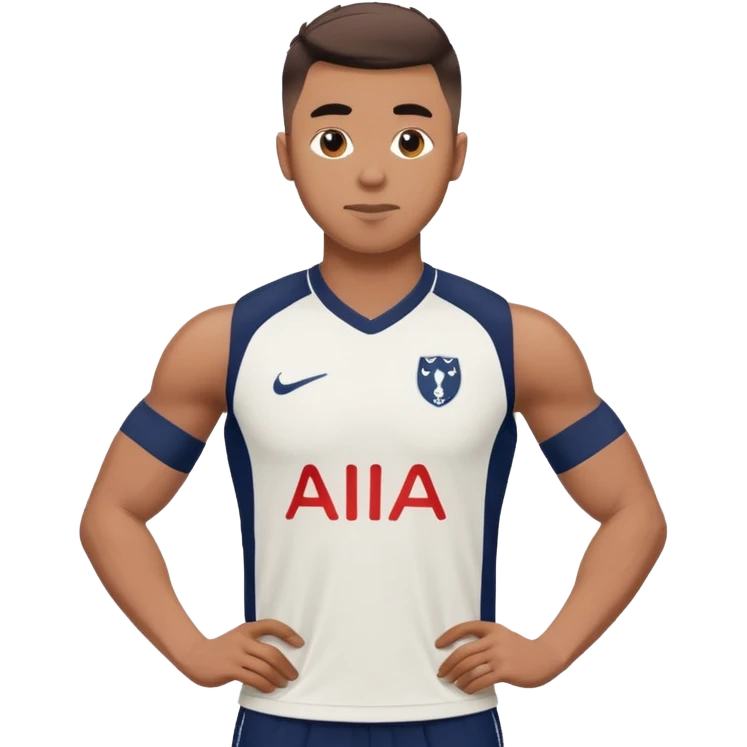 man in Tottenham hotspurs kit emoji