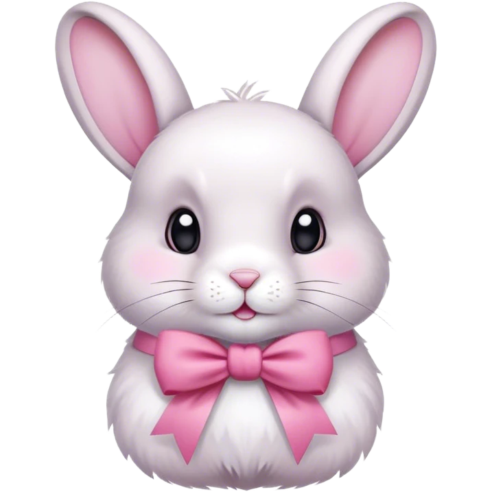 Rabbit with pink bow emoji