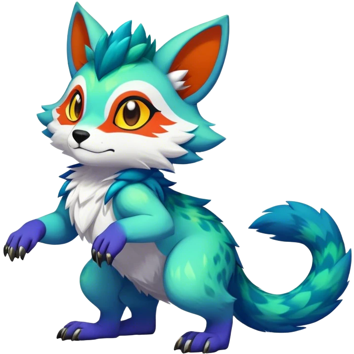 colorful anthro vernid fursona Fakemon emoji