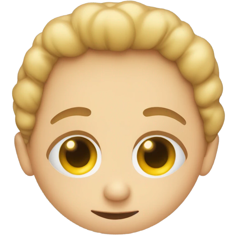 Shy person eye peeping through hair emoji