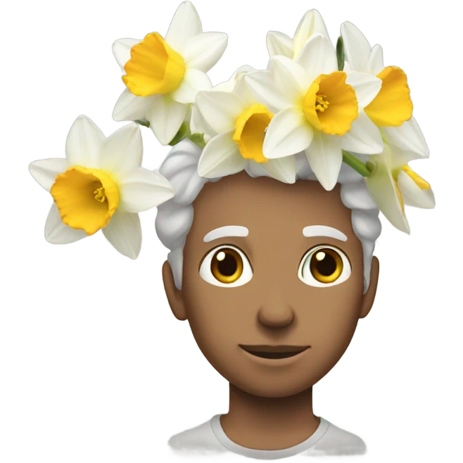 narcissus white man emoji