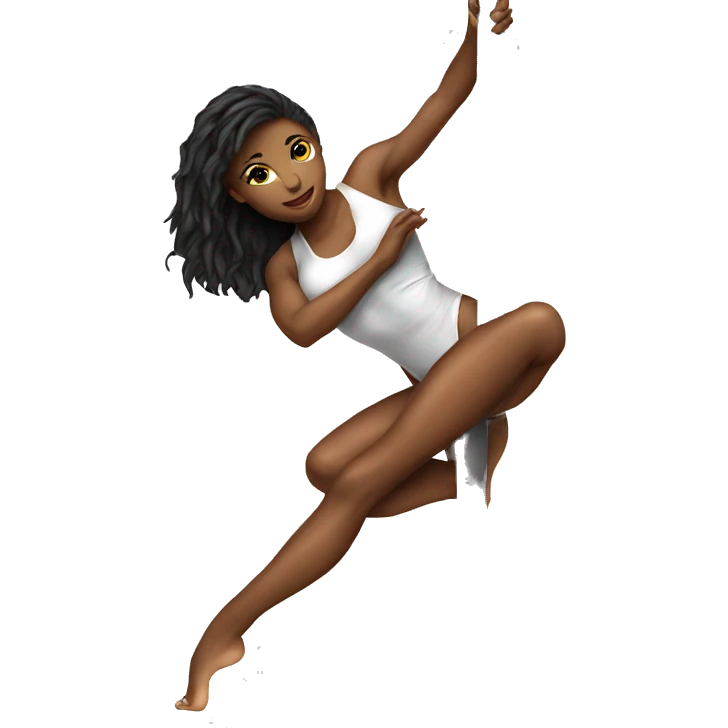 pole sport dance girl white emoji