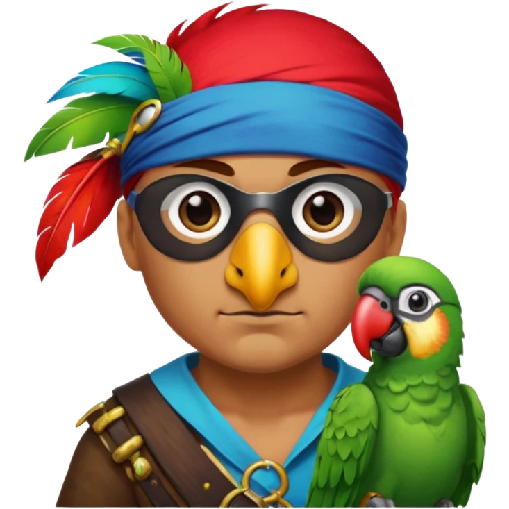 pirate and parrot emoji