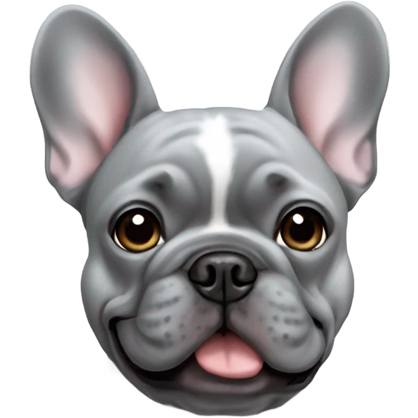 Grey French bulldog  emoji