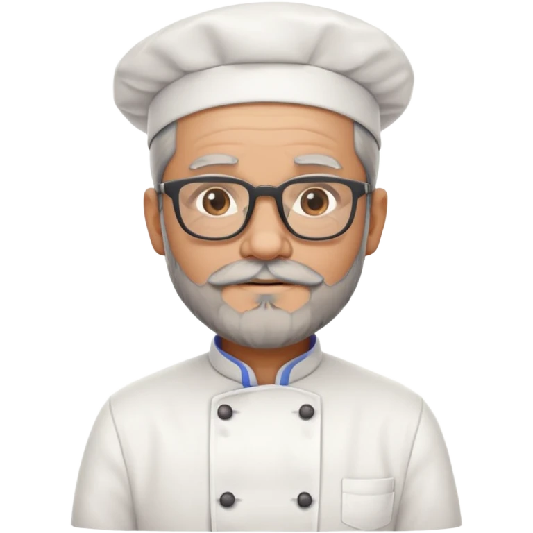 Chef with glasses and Grey beard emoji