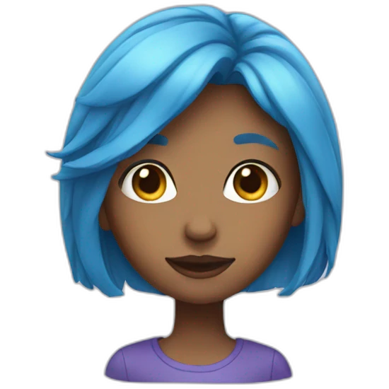 girl with blue hair emoji