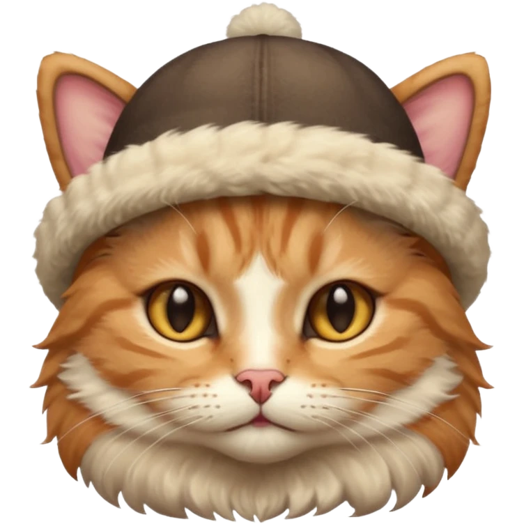 یه گربه که عکس کلاه روی سرش عکس یه سک emoji