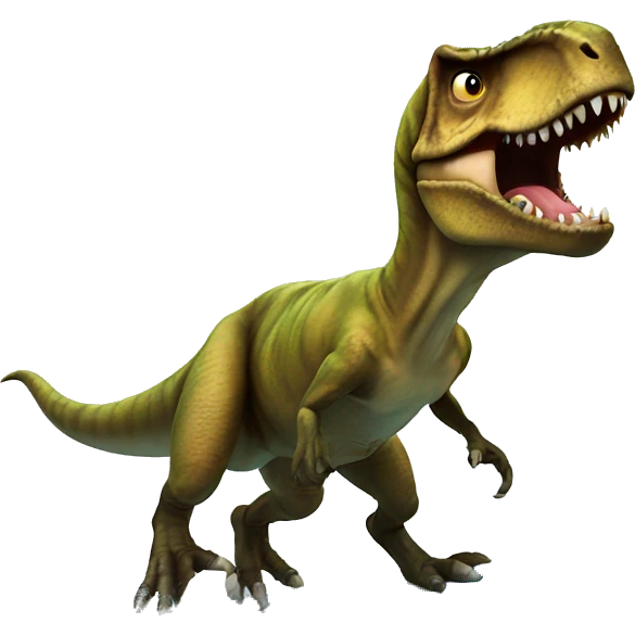 T. rex surfing emoji