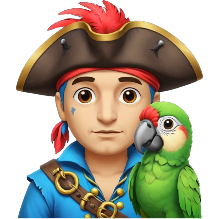 pirate and parrot emoji