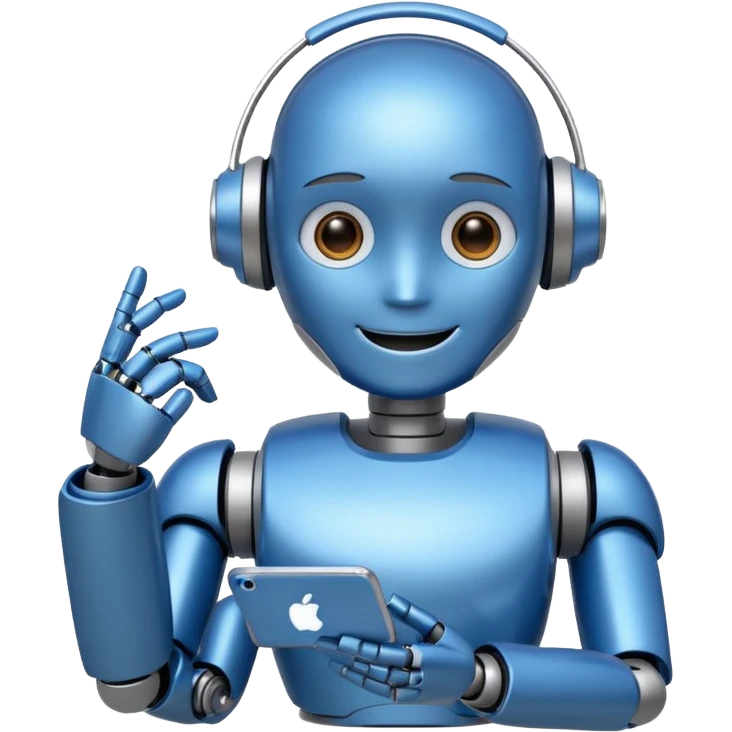 artificial Inteligence robot that is working in customer care and checking social media emoji