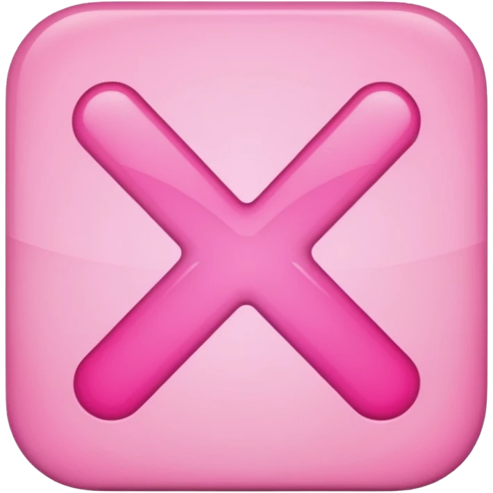 un ícono con una X en color rosa con este código de color #FDD2EF emoji