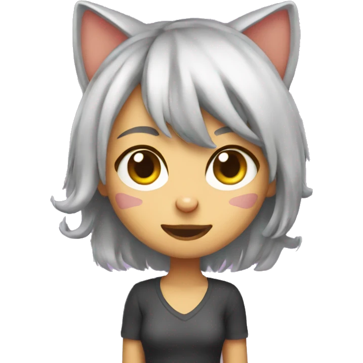 Silly cat girl emoji