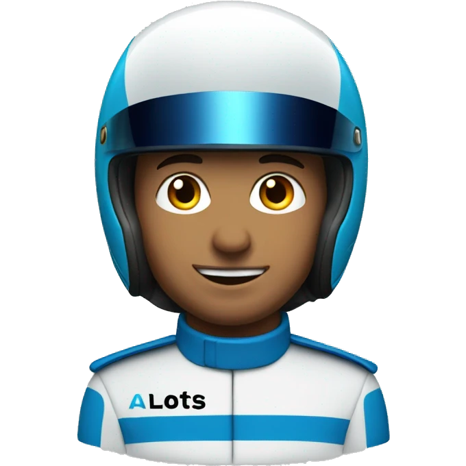 A blue f1 race car emoji
