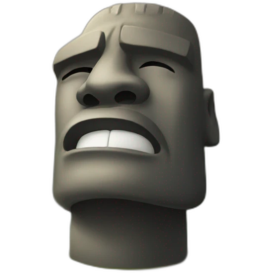 easter island head sneezing emoji