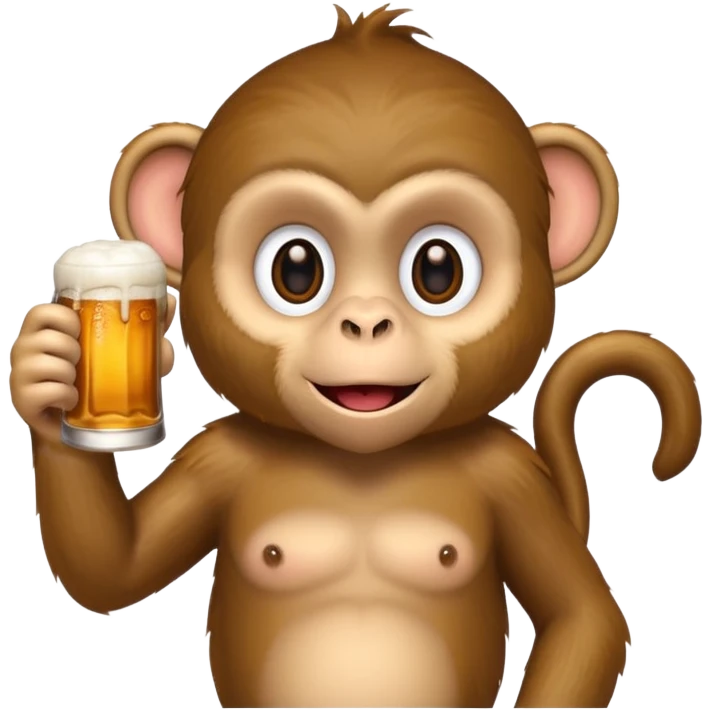 Monkey with beer  emoji
