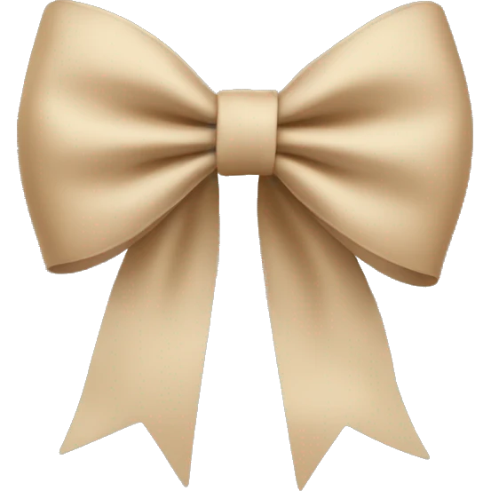 Beige bow emoji