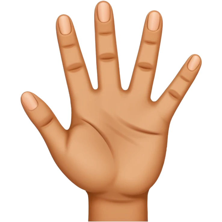 Emoji of hanfžd that shows three fingers emoji