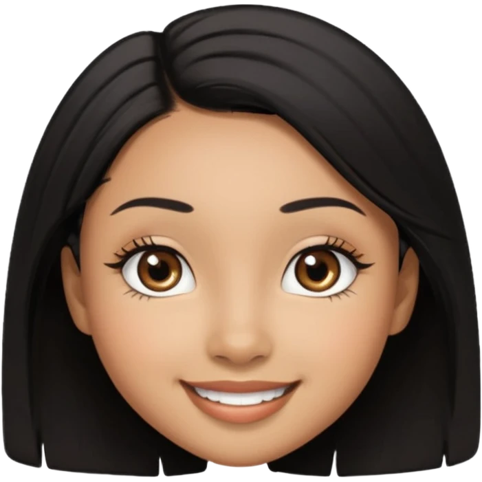 Very pretty light brown skin pretty lashes small nose blasian  hazel eyes  black hair emoji