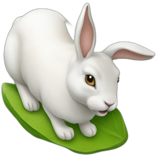 un lapin sur une chèvre emoji
