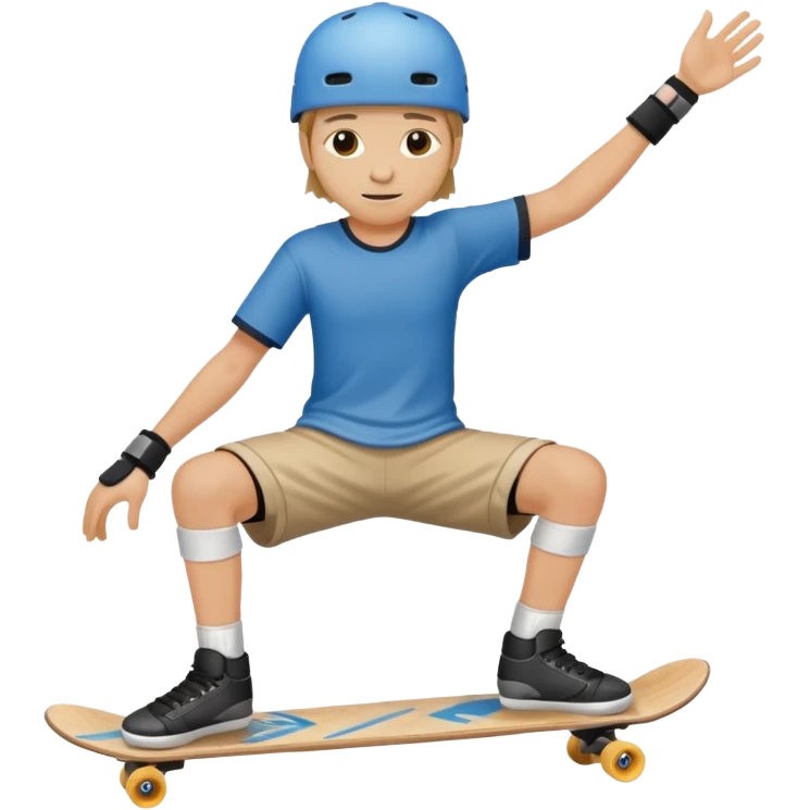 Knee pad skateboarder emoji