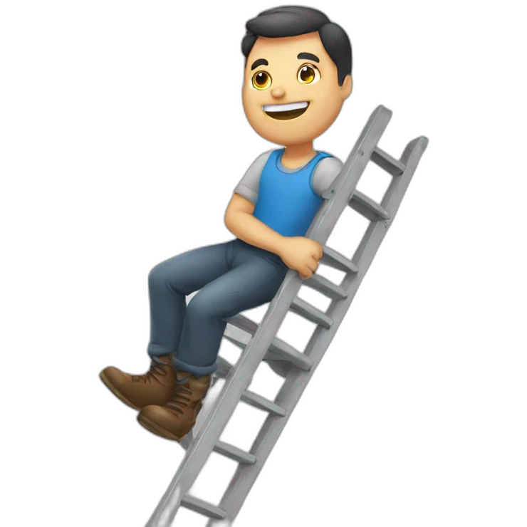 Man on ladder emoji