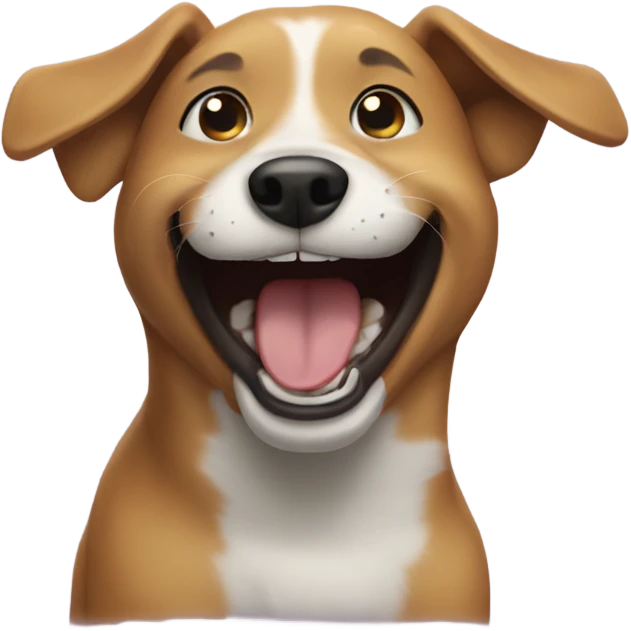 Dog laughing emoji