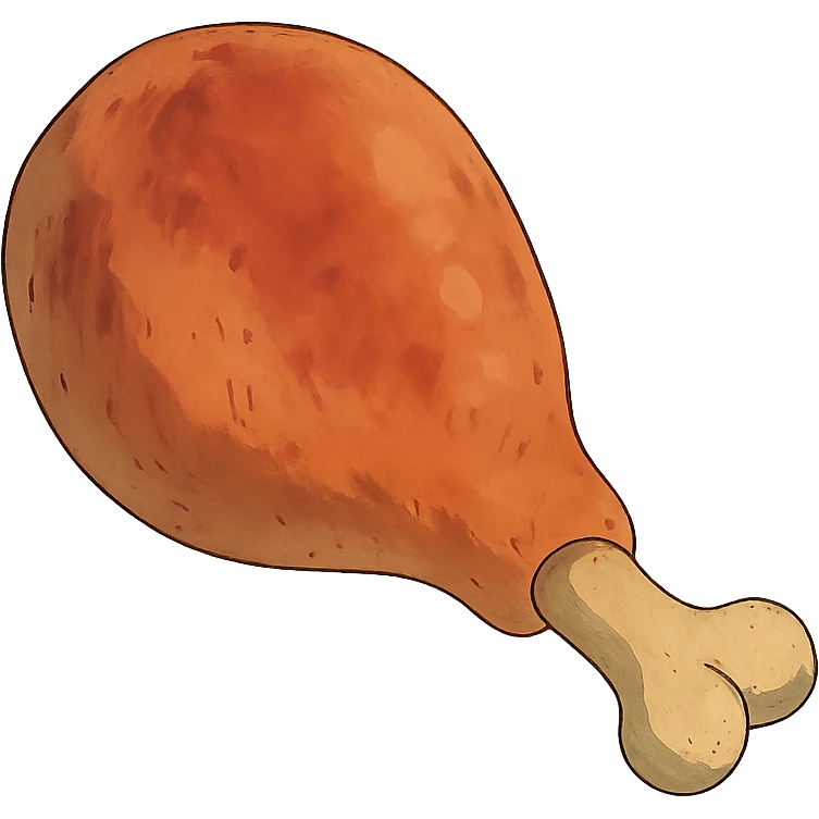 ghibli style chicken thigh emoji