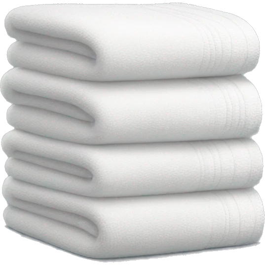 cozy white stacked towels  emoji