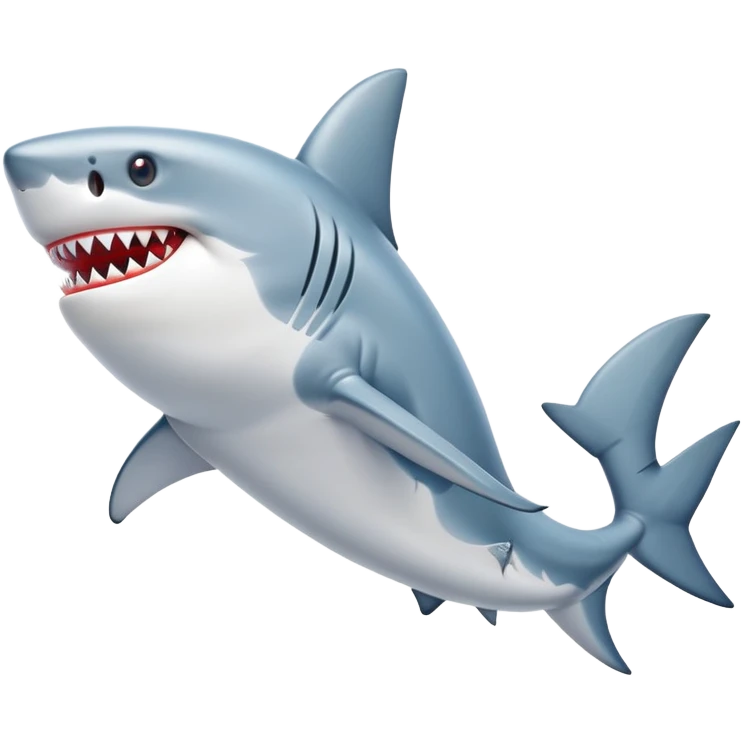 Shark with sneakers  emoji