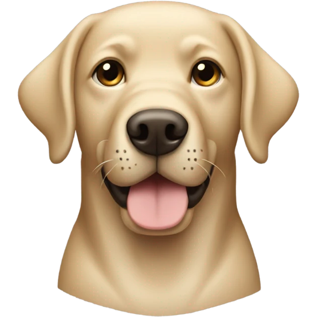 Beige spikes hair Labrador retriever  emoji