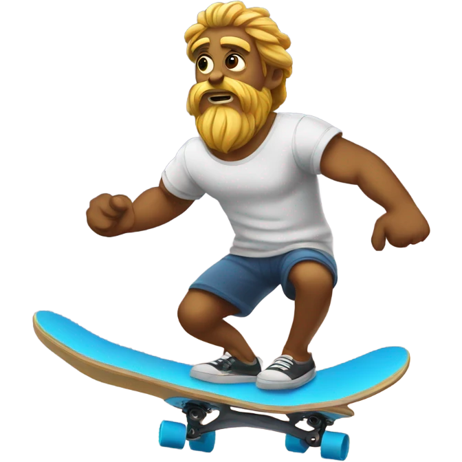 Zeus on a skateboard emoji