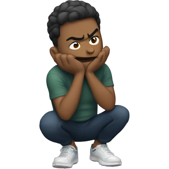 Someone being mad while squatting  emoji