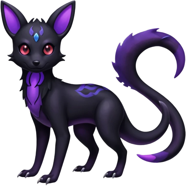  Shiny Gloomy Dark Spooky Umbreon-Salandit (full body) emoji