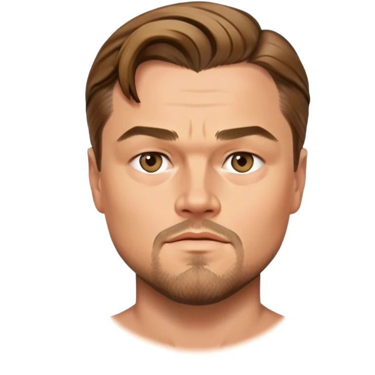 Leonardo DiCaprio upper body portrait, chest and above emoji