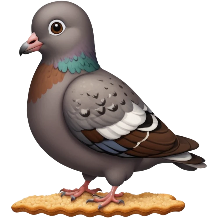 breadcrumbs been eaten by a pigeon emoji