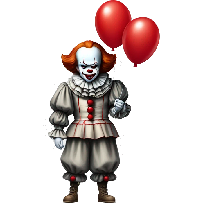 pennywise holding a red balloon emoji