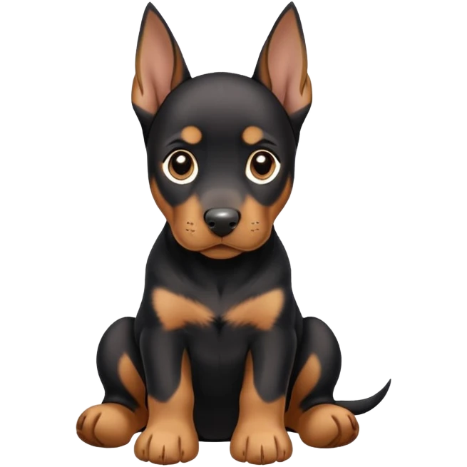 Dobermann puppy emoji