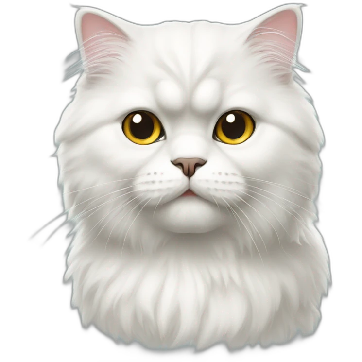 White Persian cat emoji