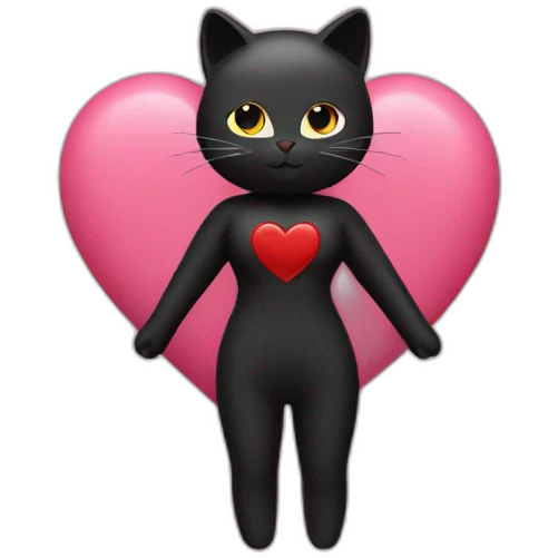 Heart-shaped catsuit emoji