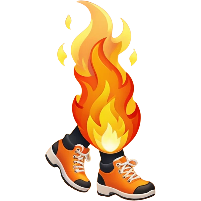 Fire on foot emoji