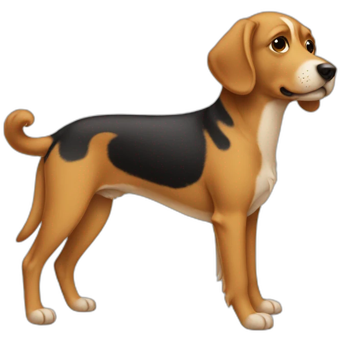 Dog with missing leg emoji
