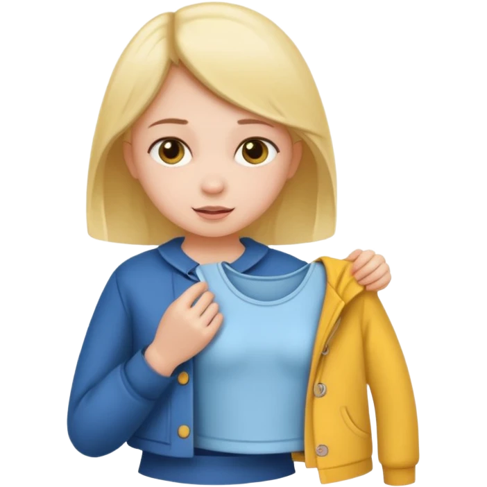 a little girl changing clothes emoji