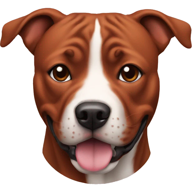 All Red Staffordshire bull terrier  emoji
