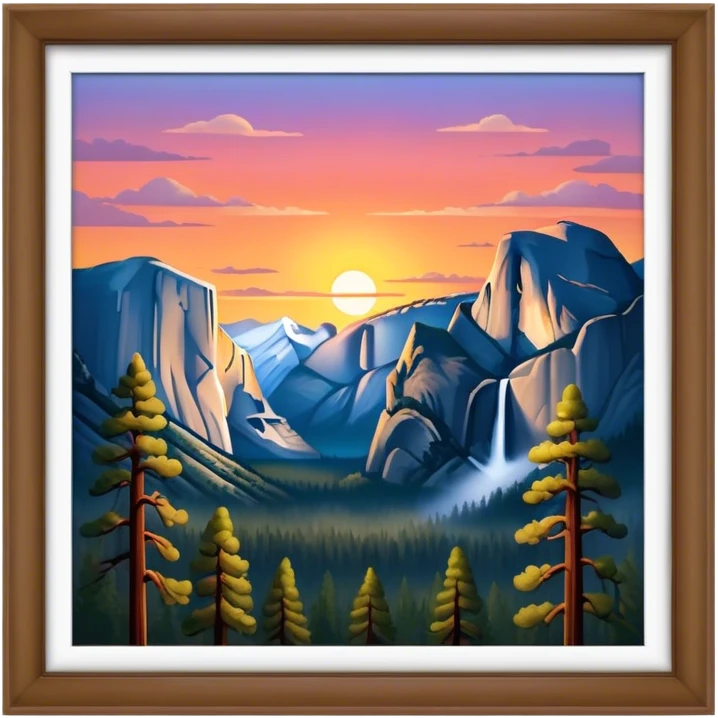 yosemite national park sunset emoji