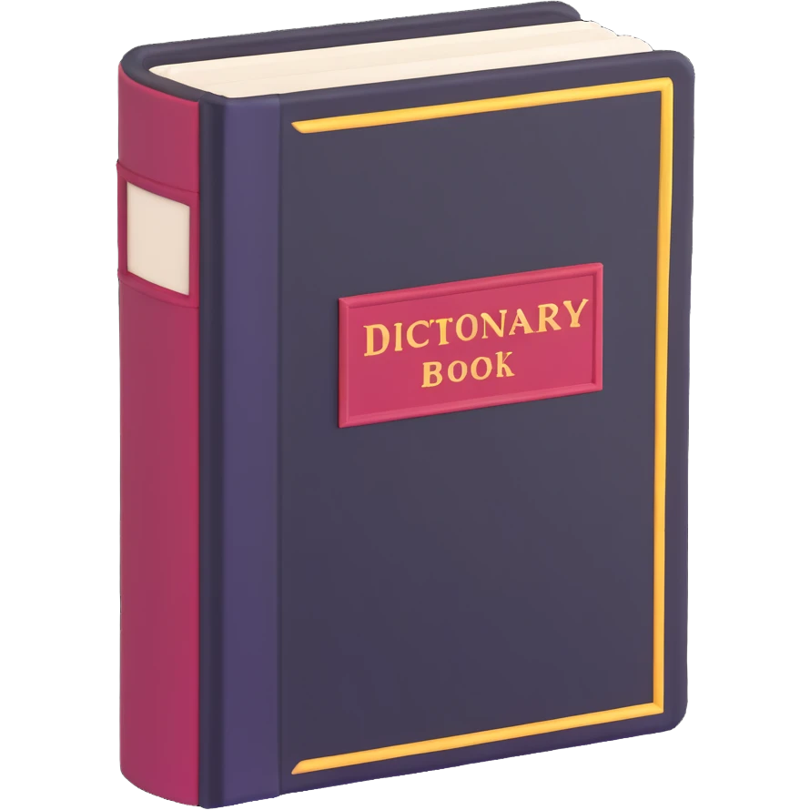 closed book labeled Dictionary emoji
