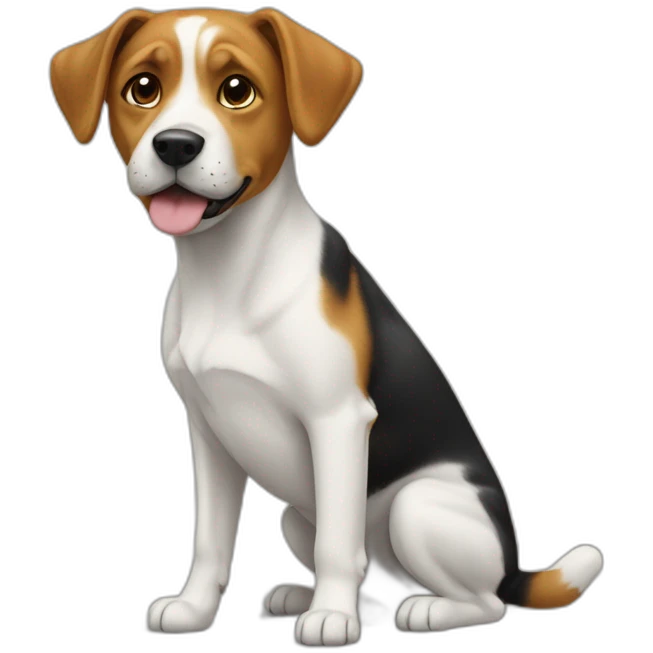 Chat sur le dos d'un chien emoji